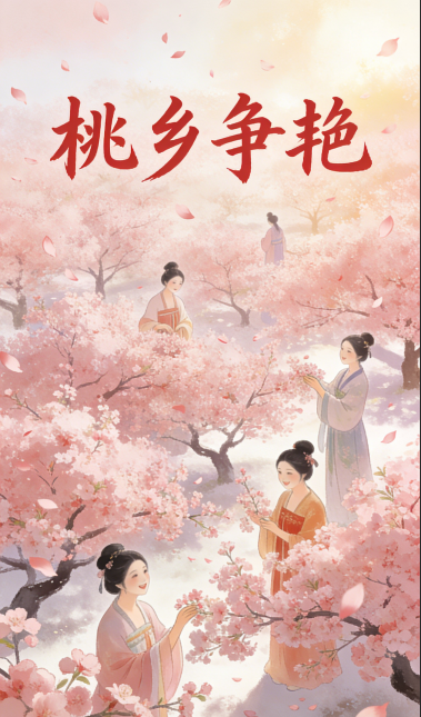 桃乡争艳